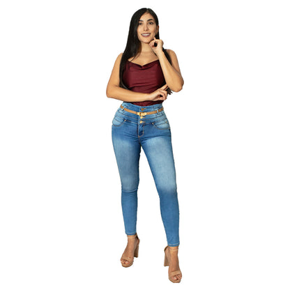 Woman Jeans Fit Jeans Pantalon Colombiano Skinny VALERY Praga Jeans PREXCS-015AZCL